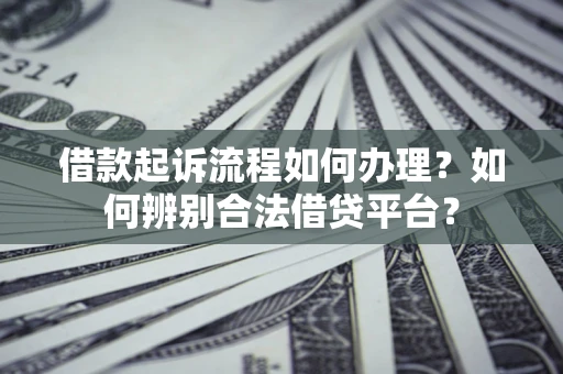 武汉借款起诉流程如何办理？如何辨别合法借贷平台？