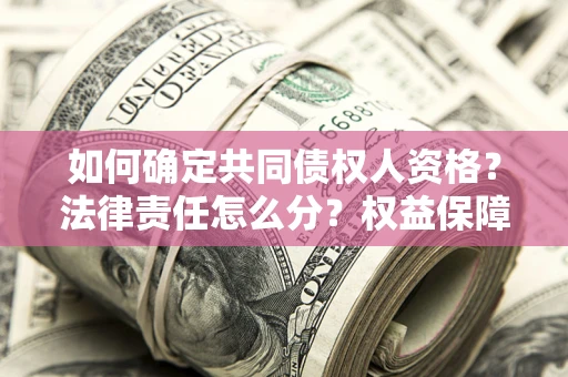 武汉如何确定共同债权人资格？法律责任怎么分？权益保障技巧揭秘！