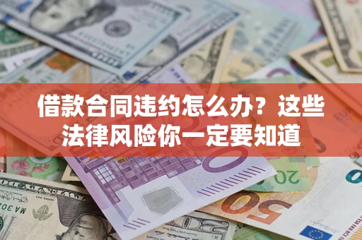 武汉借款合同违约怎么办？这些法律风险你一定要知道
