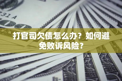 武汉打官司欠债怎么办？如何避免败诉风险？