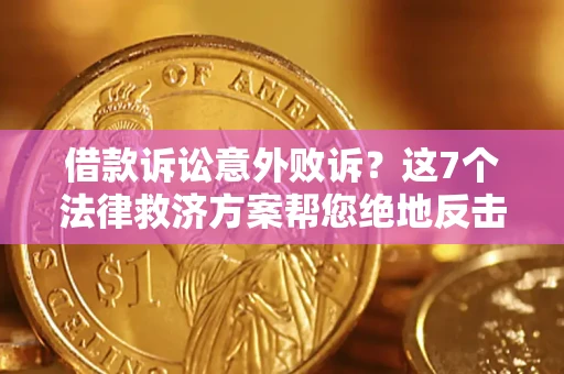 武汉借款诉讼意外败诉？这7个法律救济方案帮您绝地反击！