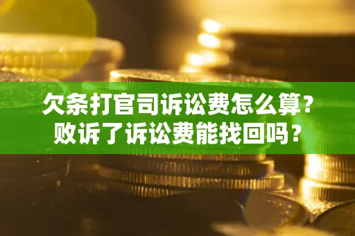 武汉欠条打官司诉讼费怎么算？败诉了诉讼费能找回吗？