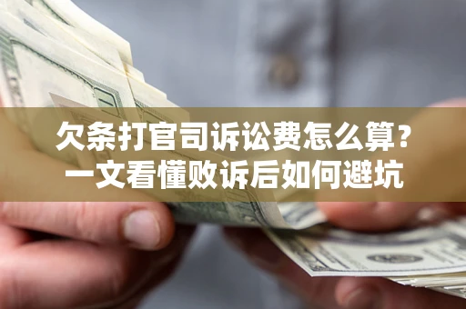 武汉欠条打官司诉讼费怎么算？一文看懂败诉后如何避坑